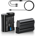 FirstPower EN-EL15C 2400mAh 2-Pack Replacement Batteries - USB-C Fast