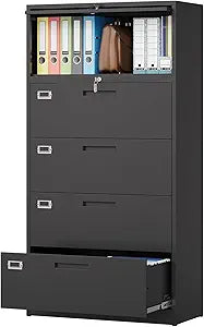 MIIIKO 4 Drawer File Cabinet with Lock for Home Office Storage