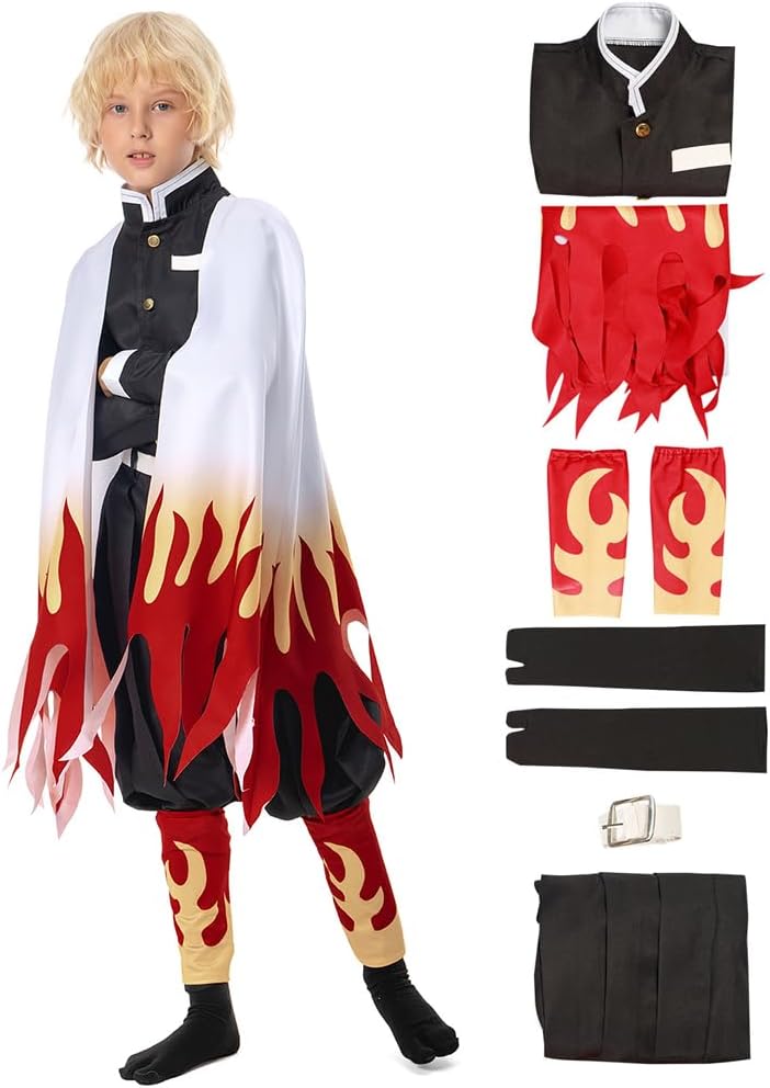 Gonriya Kids Cosplay Cloak Anime Costume Full Set for Halloween