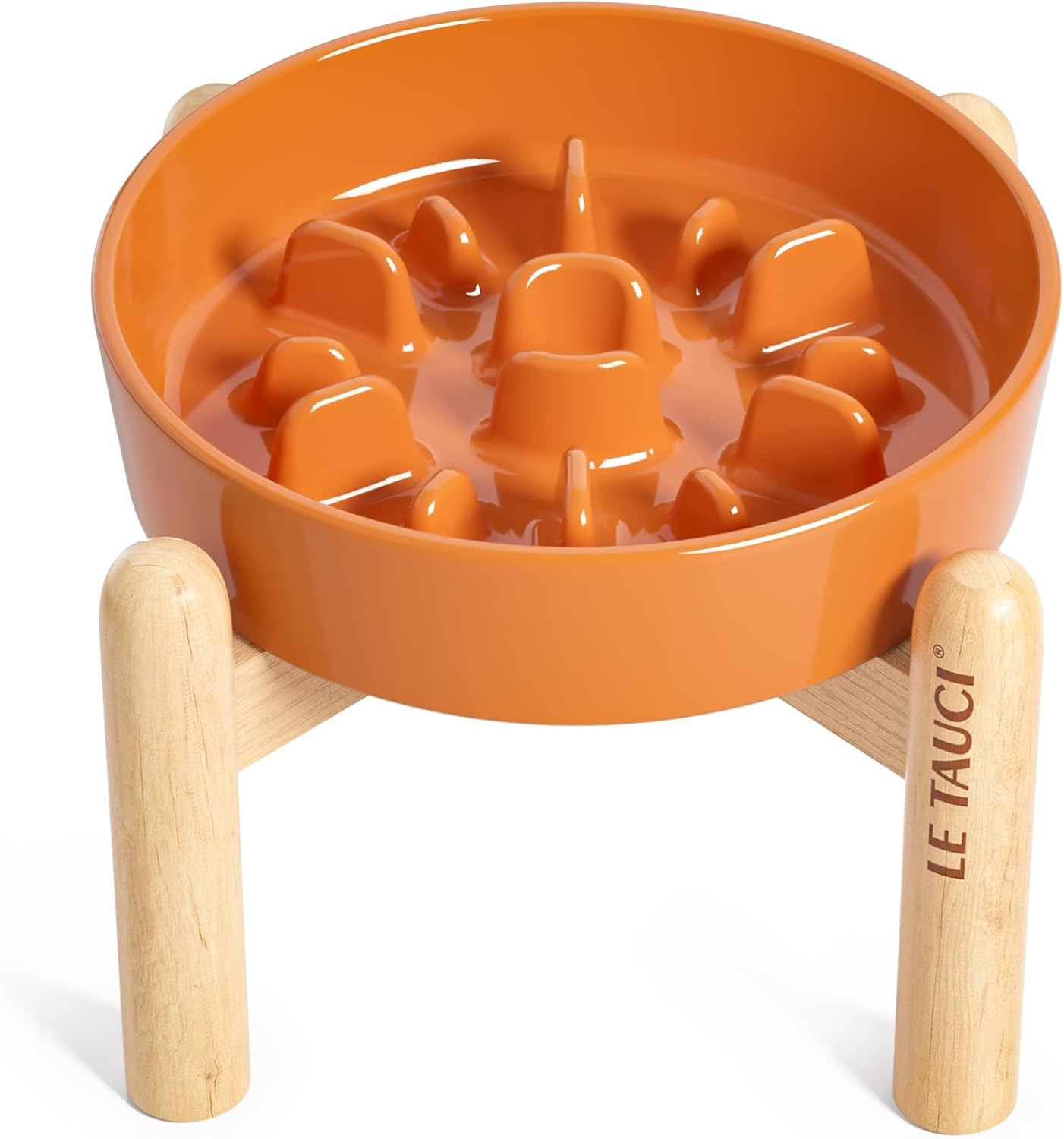 Ceramic Slow Feed Dog Bowls for Healthy Eating and Stability