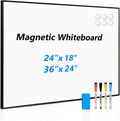 Magnetic Whiteboard 24x18 Dry Erase Board - Slim Frame, Easy Hang