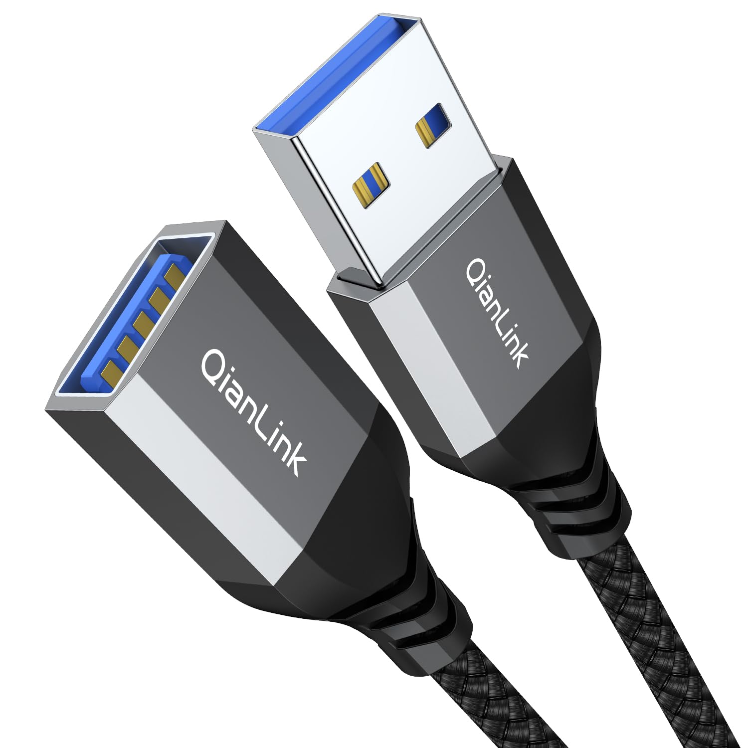 QianLink 3.3FT Nylon Braided USB Extender - Extend Your Reach!