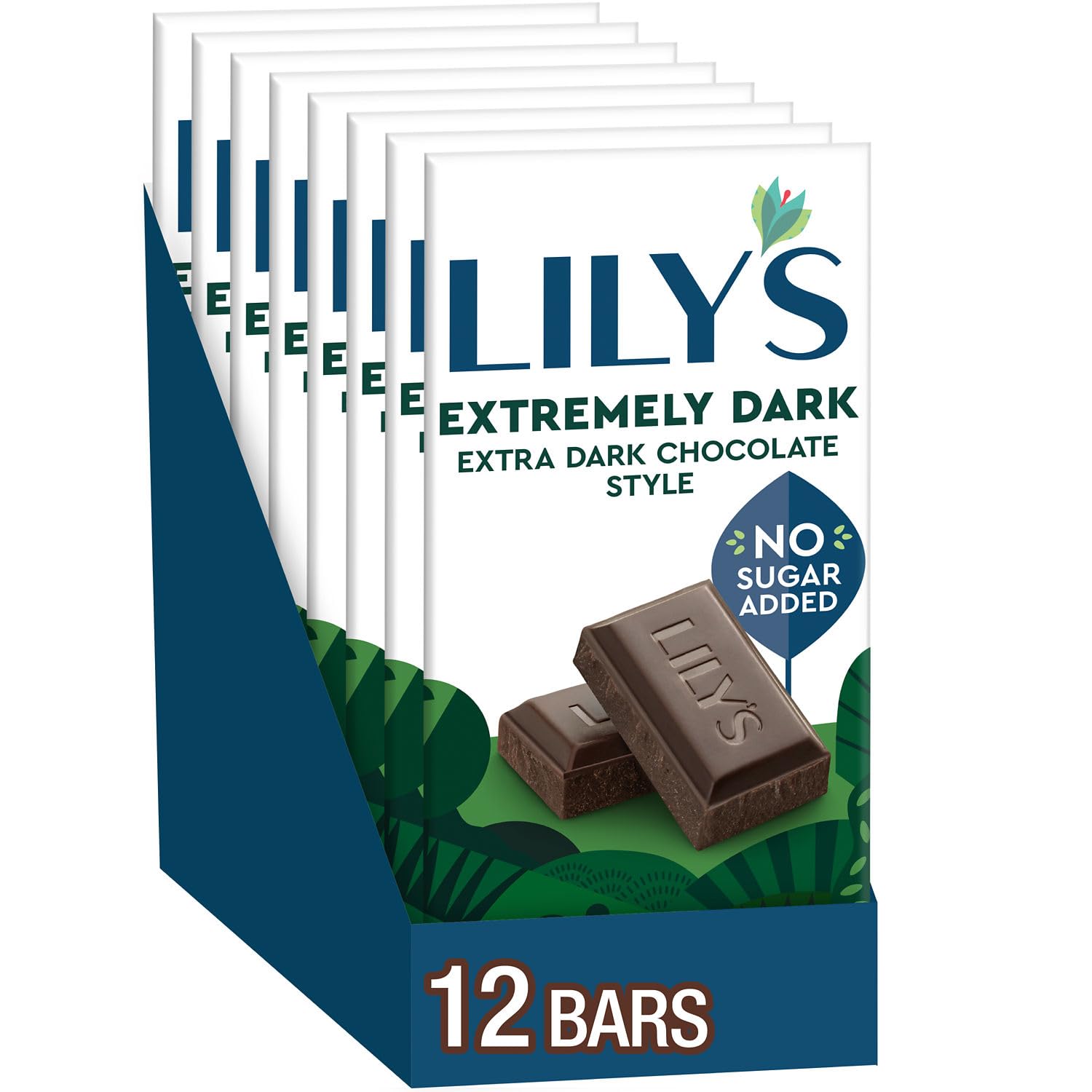 LILY'S Extremely Dark Chocolate Bars - No Sugar Added Delight