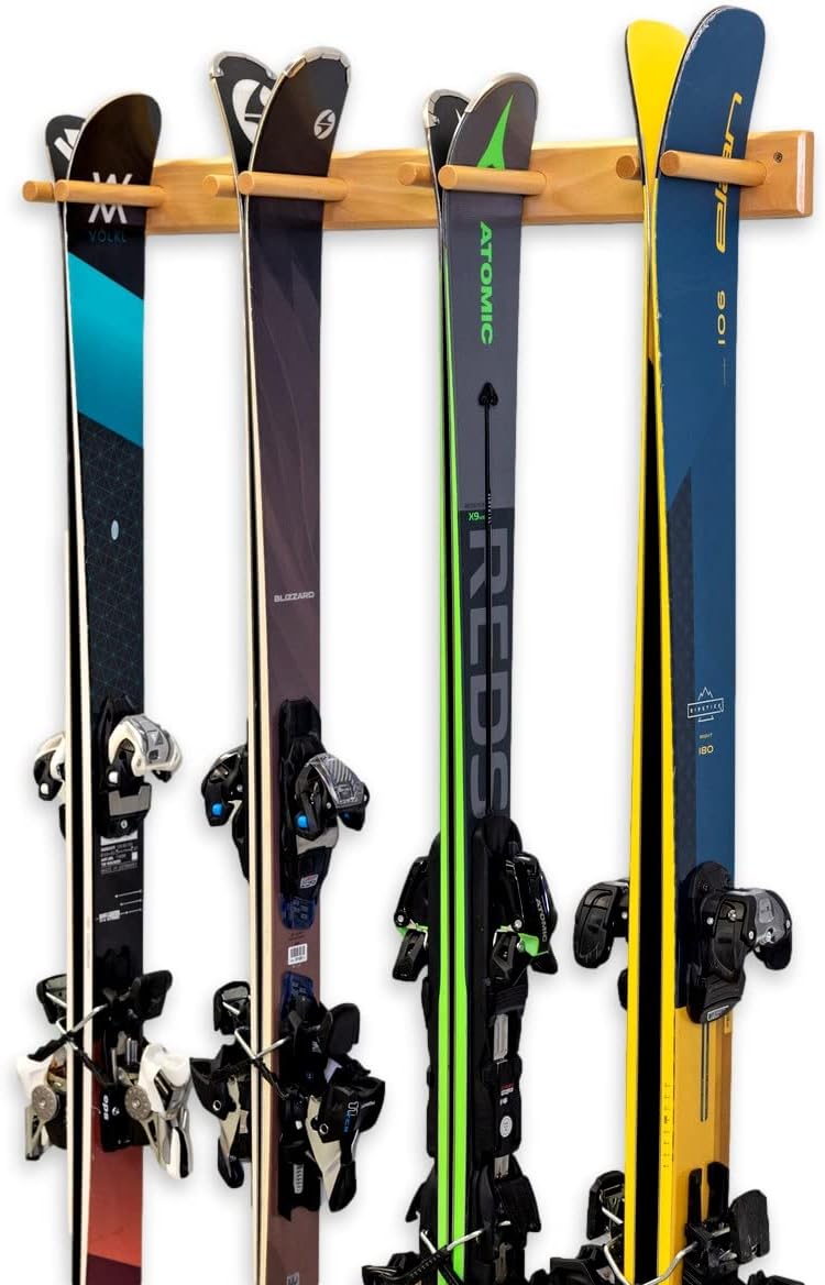 Organize 4 Pairs of Skis with StoreYourBoard Wall Rack
