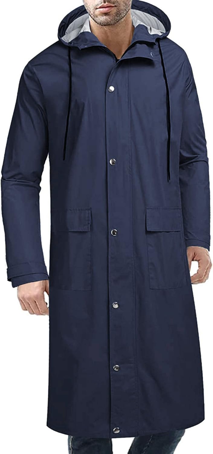 COOFANDY Men's Rain Jacket with Hood - Waterproof and Lightweight