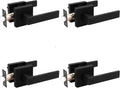 Probrico Matte Black Privacy Door Levers 4 Pack - Heavy Duty Interior