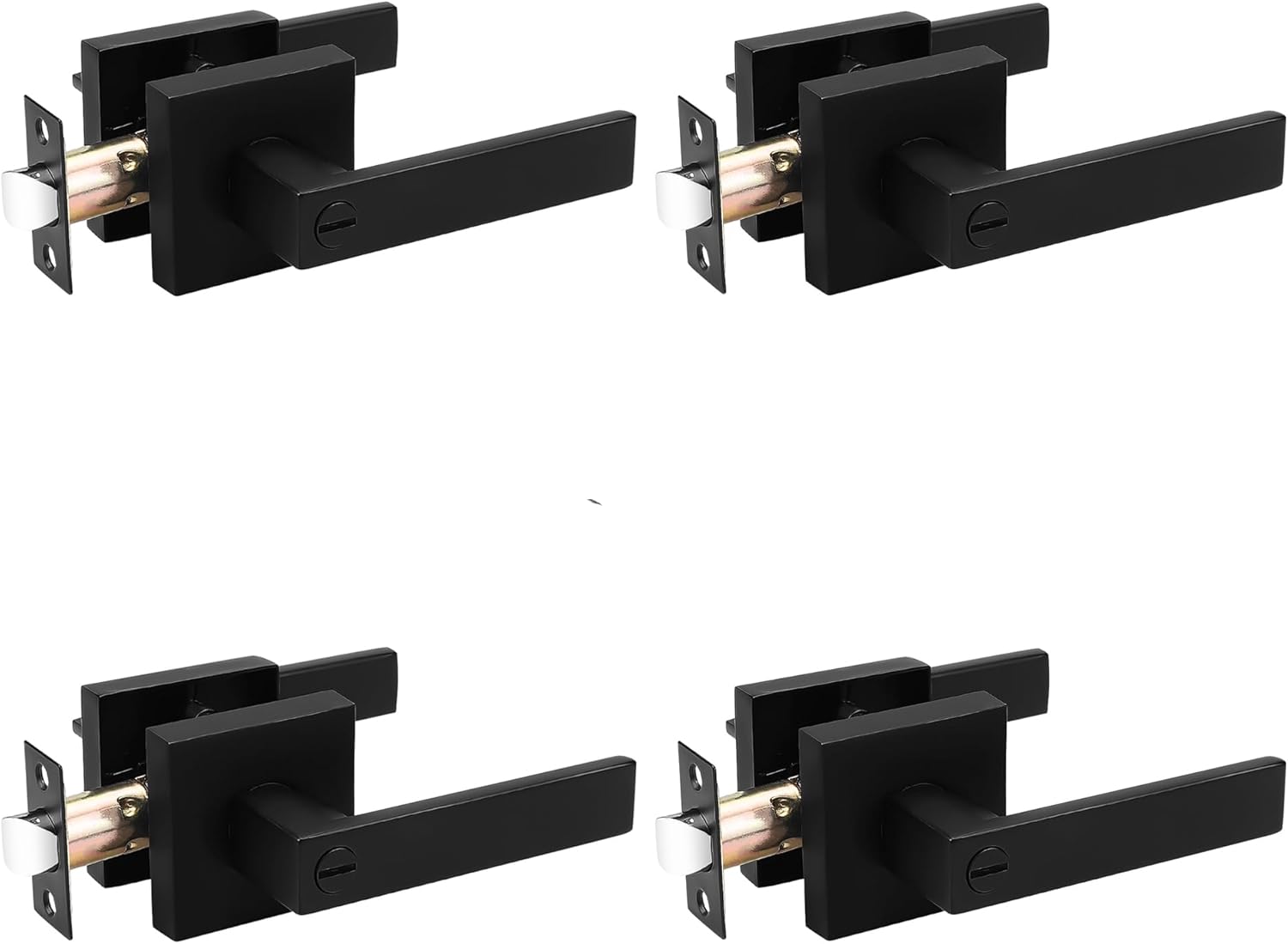 Probrico Matte Black Door Handles for Privacy and Security