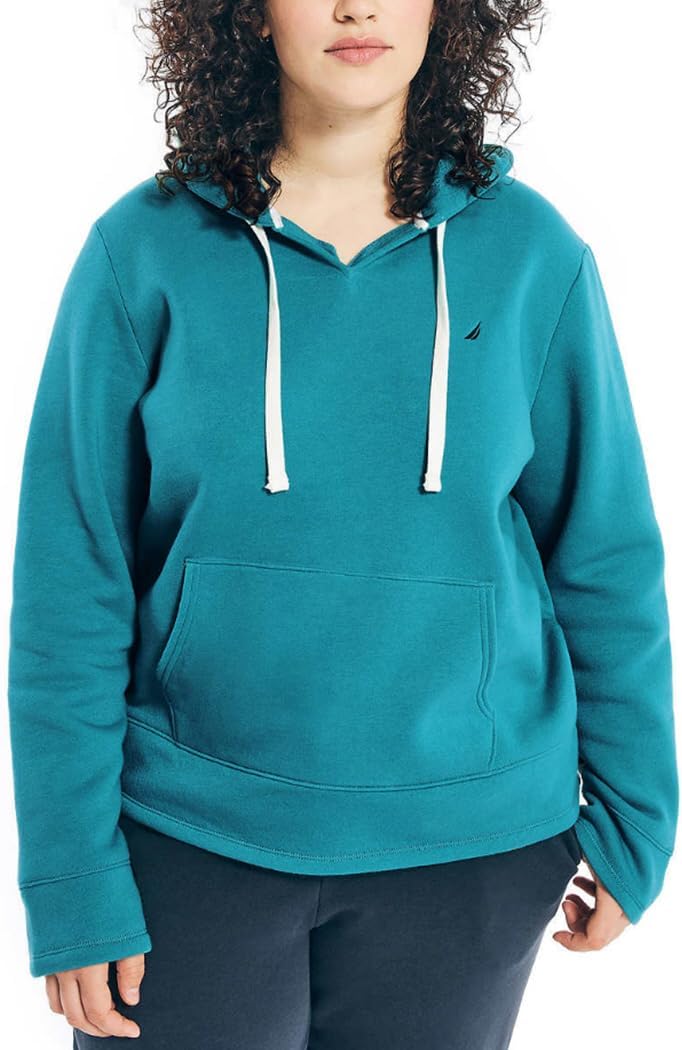 Nautica Women's Winter Blue Hoodie, Cozy Cotton Blend, Size S
