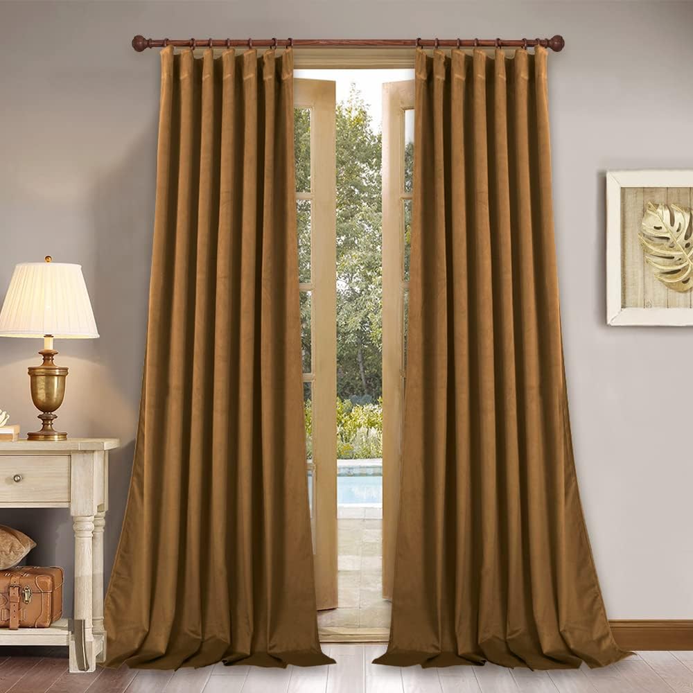 StangH Back Tab Velvet Curtains - Luxurious Blackout Drapes