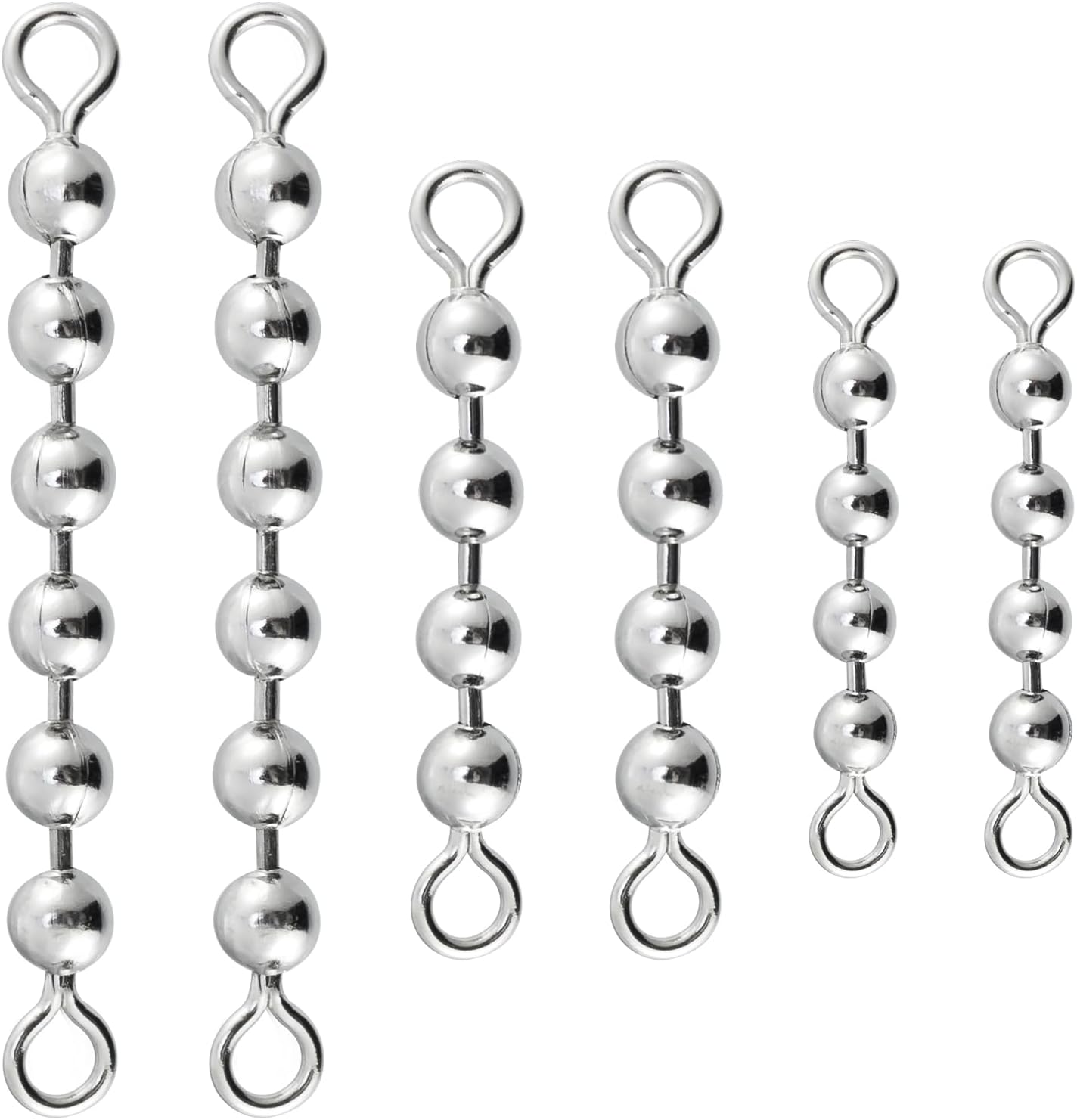 Alwonder 50 Pack Stainless Steel Catfish Swivels
