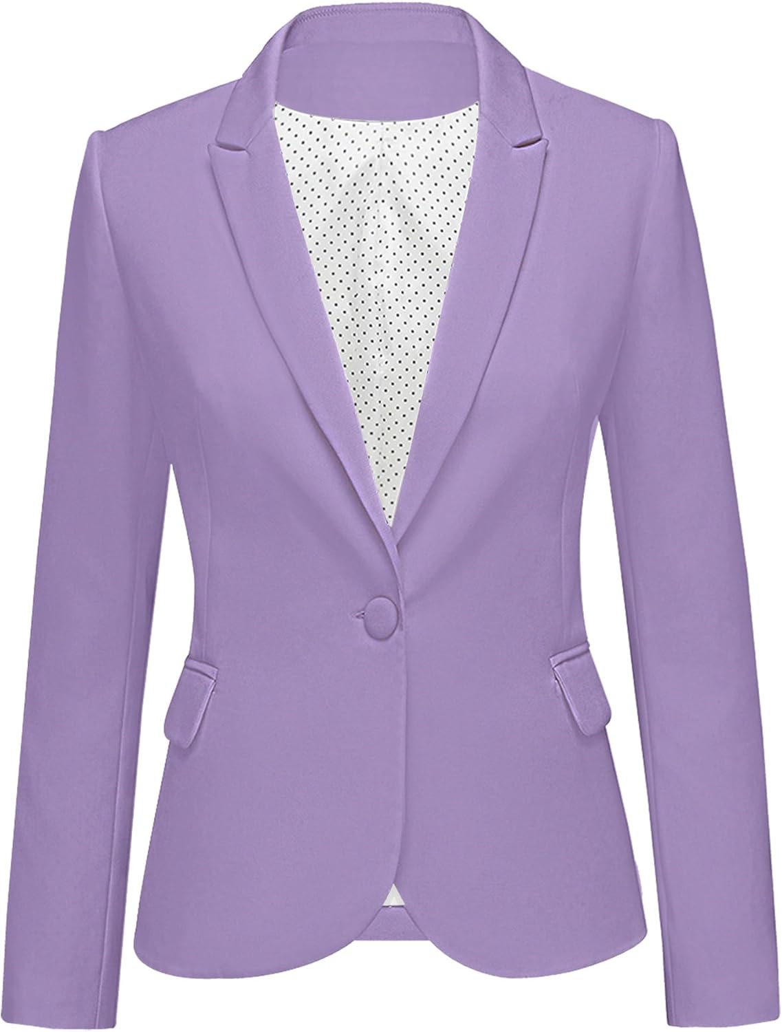 Notched Lapel Pockets Button Work Office Blazer Jacket Suit