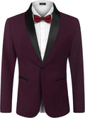 Men's Tuxedo Jacket One Button Dress Suit Blazer for Wedding