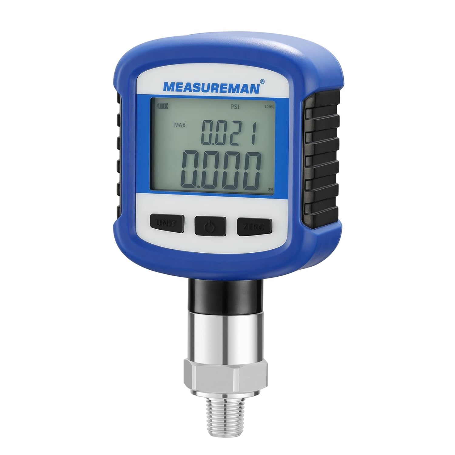 MEASUREMAN Digital Industrial Pressure Gauge with Bluetooth