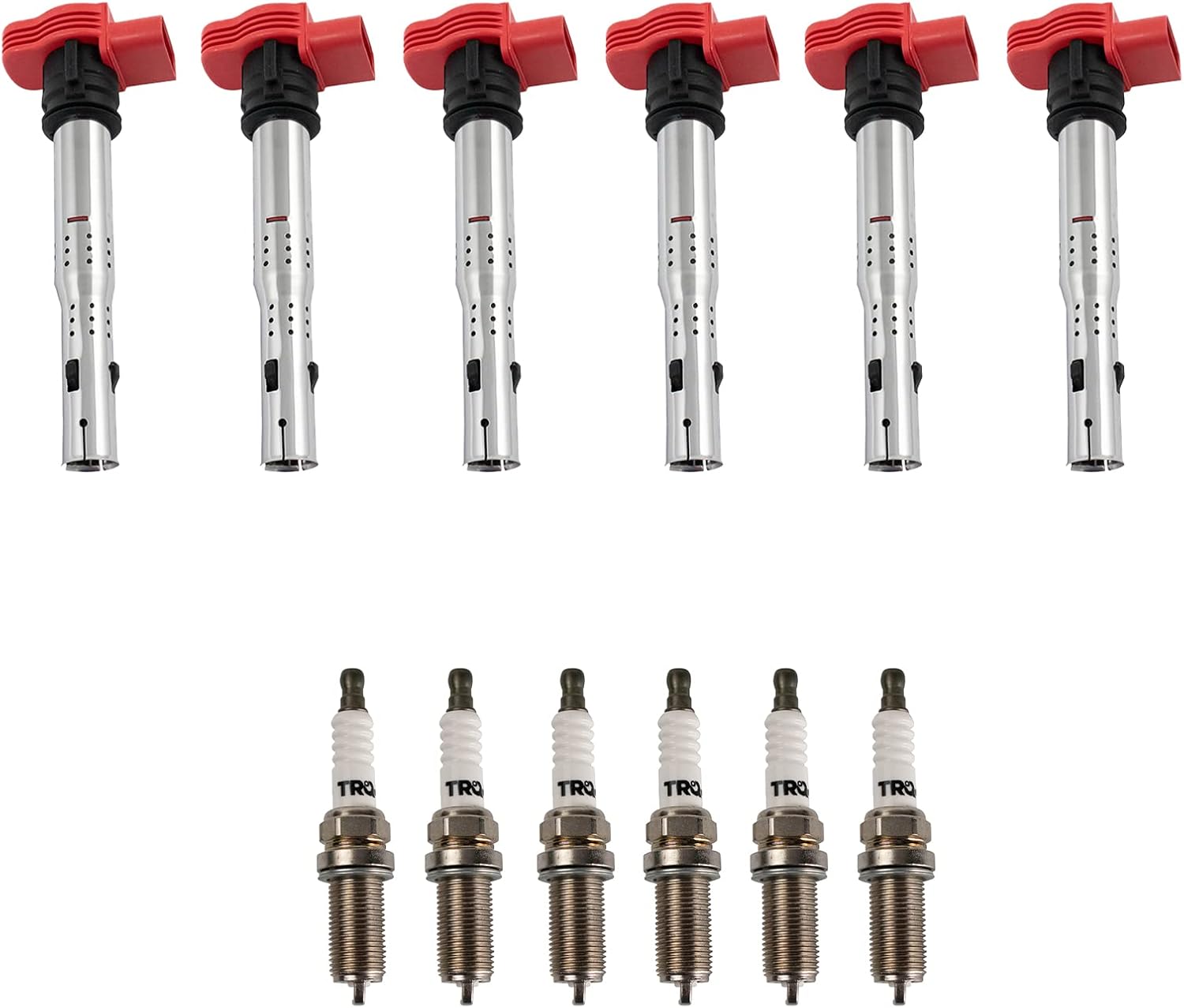 TRQ Ignition Kit with Coils and Spark Plugs for Audi Porsche VW