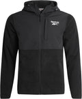 Reebok Mens Fleece Jacket for Men - Lightweight Zip Up Winter Jacket