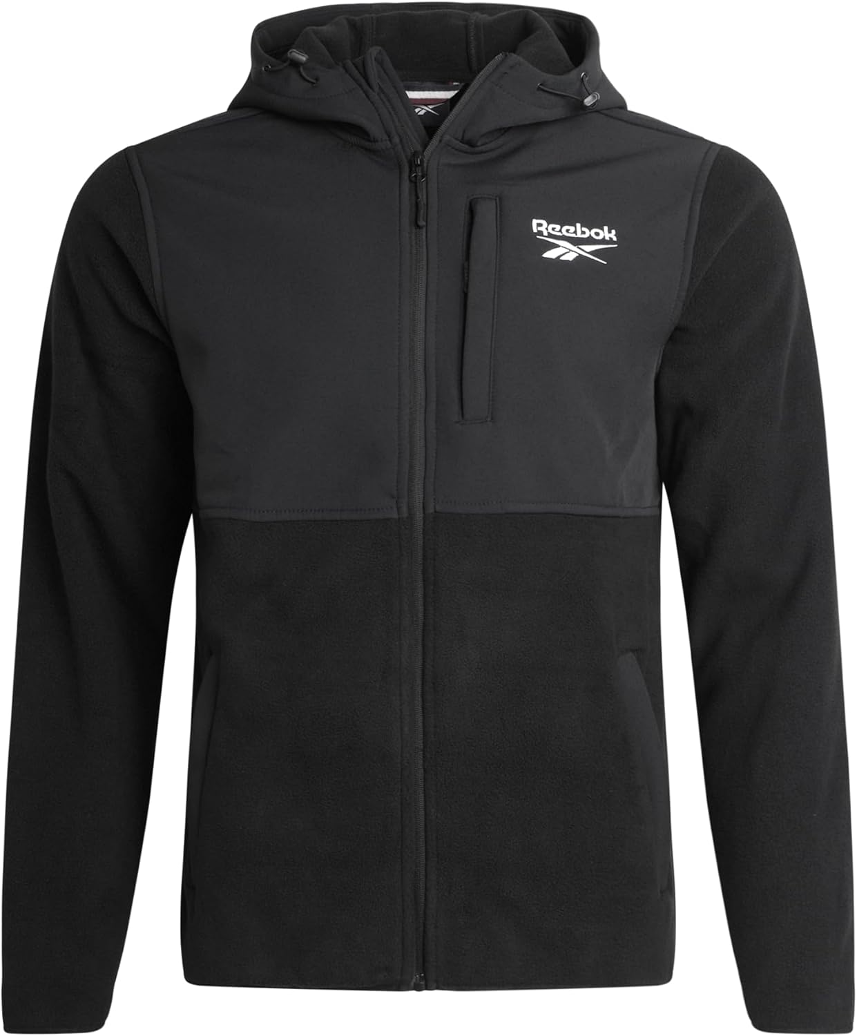 Reebok Mens Fleece Jacket - Lightweight Zip Up for Winter Wear