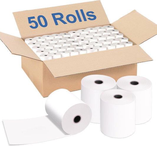 3in x 165ft Kitchen Register Rolls - 50 Non-Thermal Rolls