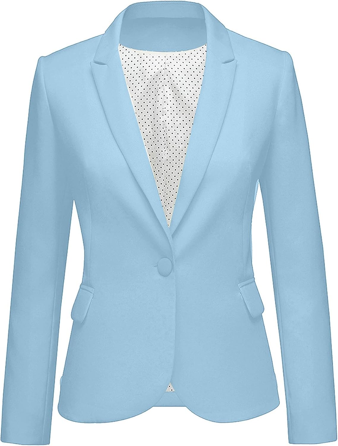 Notched Lapel Pockets Button Work Office Blazer Jacket Suit