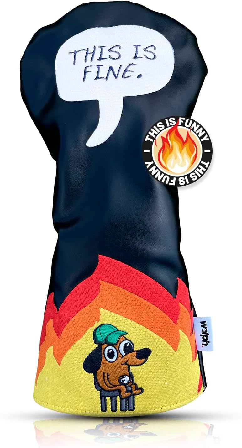 Wolph This is FINE Dog Funny Golf Club Covers for Any Size