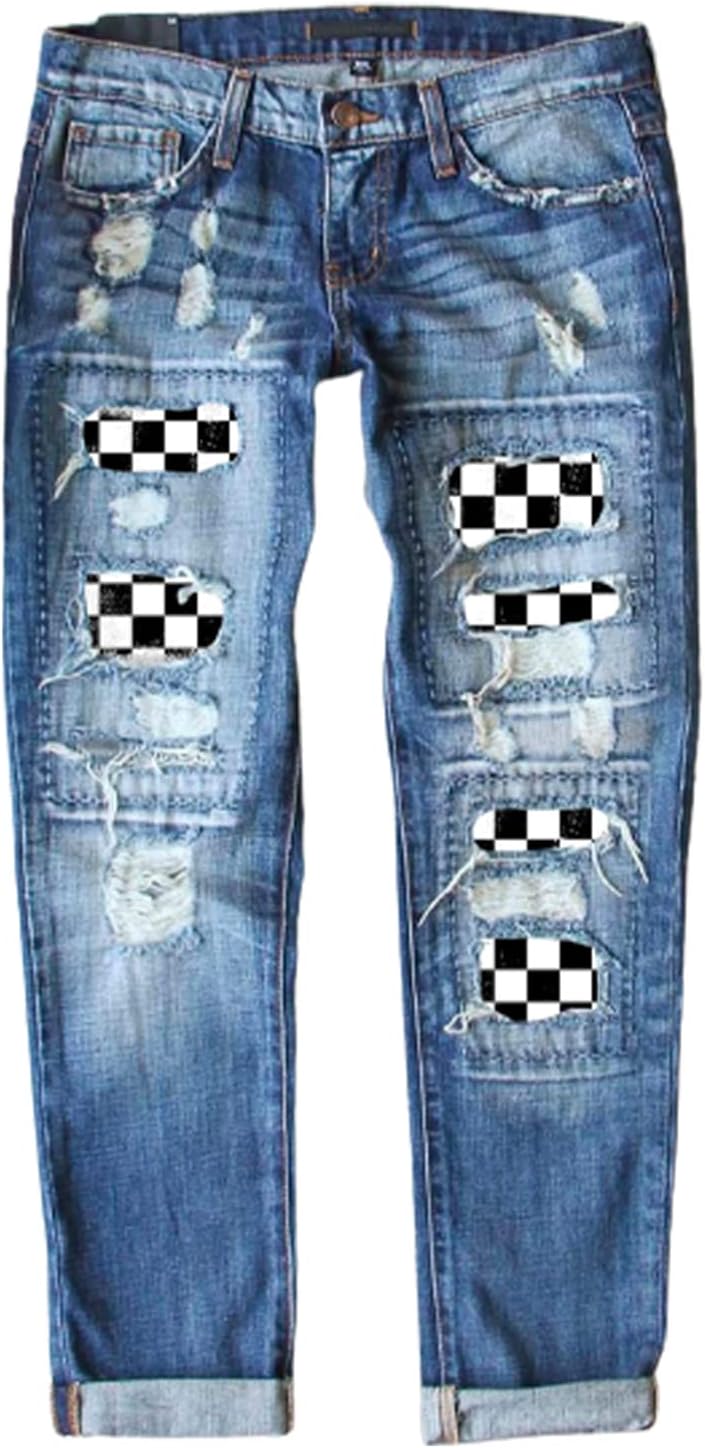 Astylish Womens Distressed Stretch Skinny Denim Jeans for Style