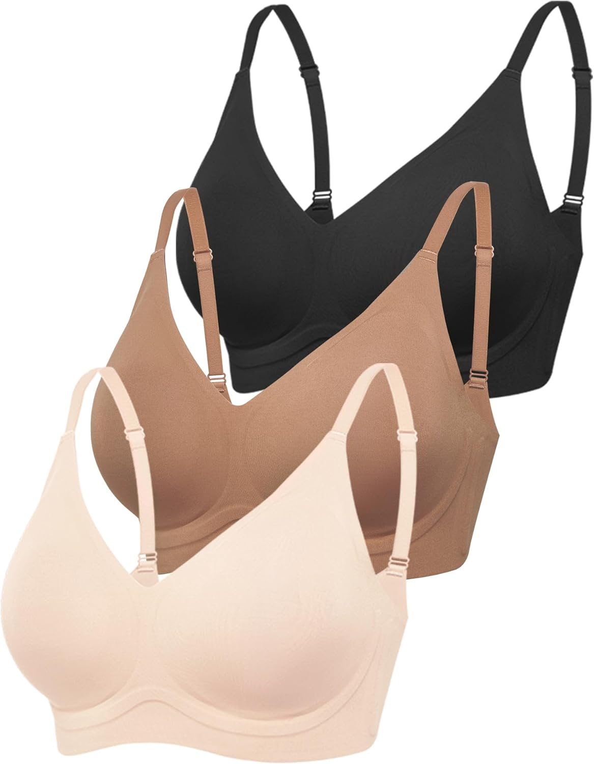 Jelly Bras for Women - Wireless Seamless Padded Bralette Comfort
