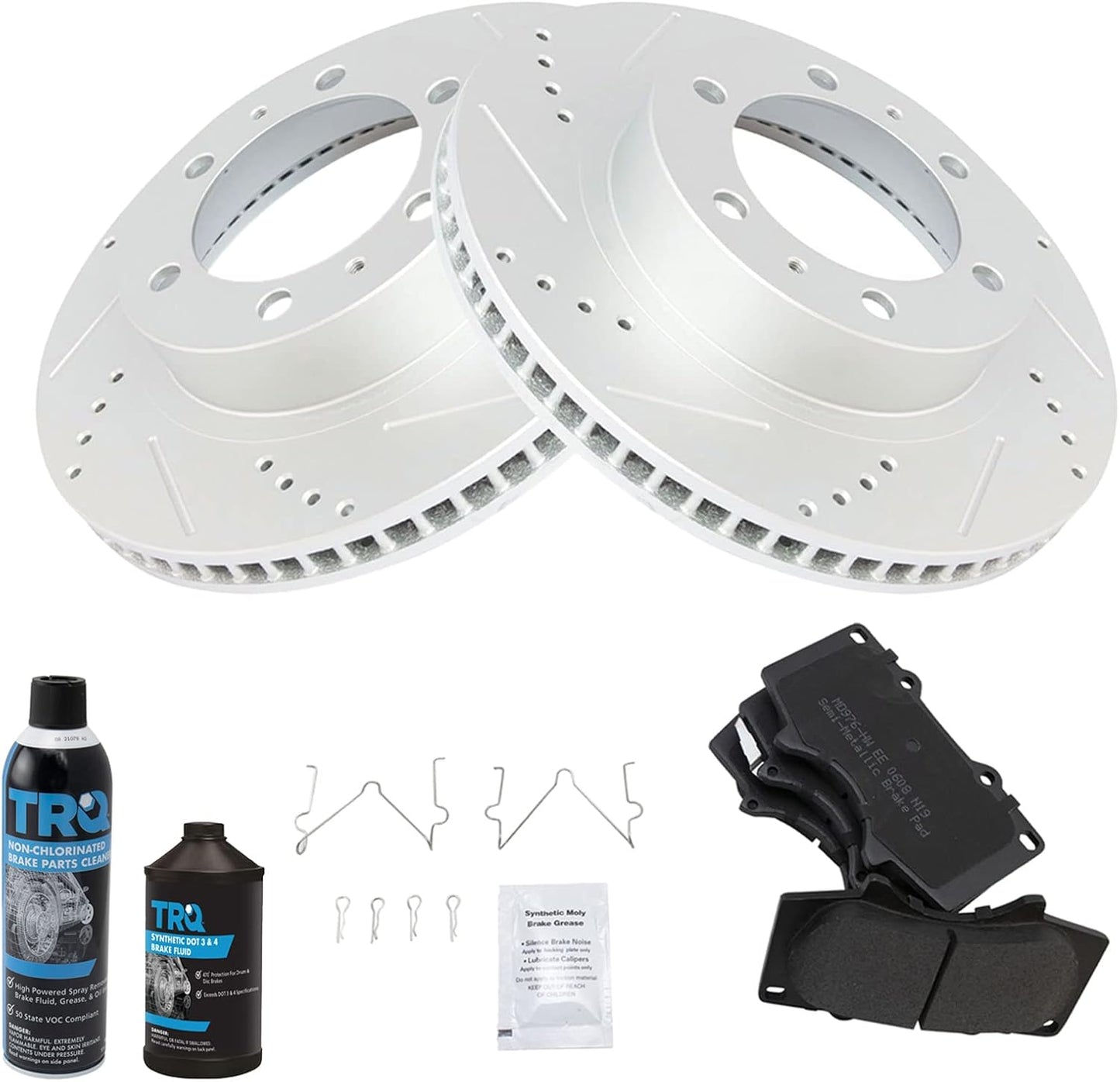 TRQ Front Performance Brake Pad & Rotor Kit for Toyota 4Runner