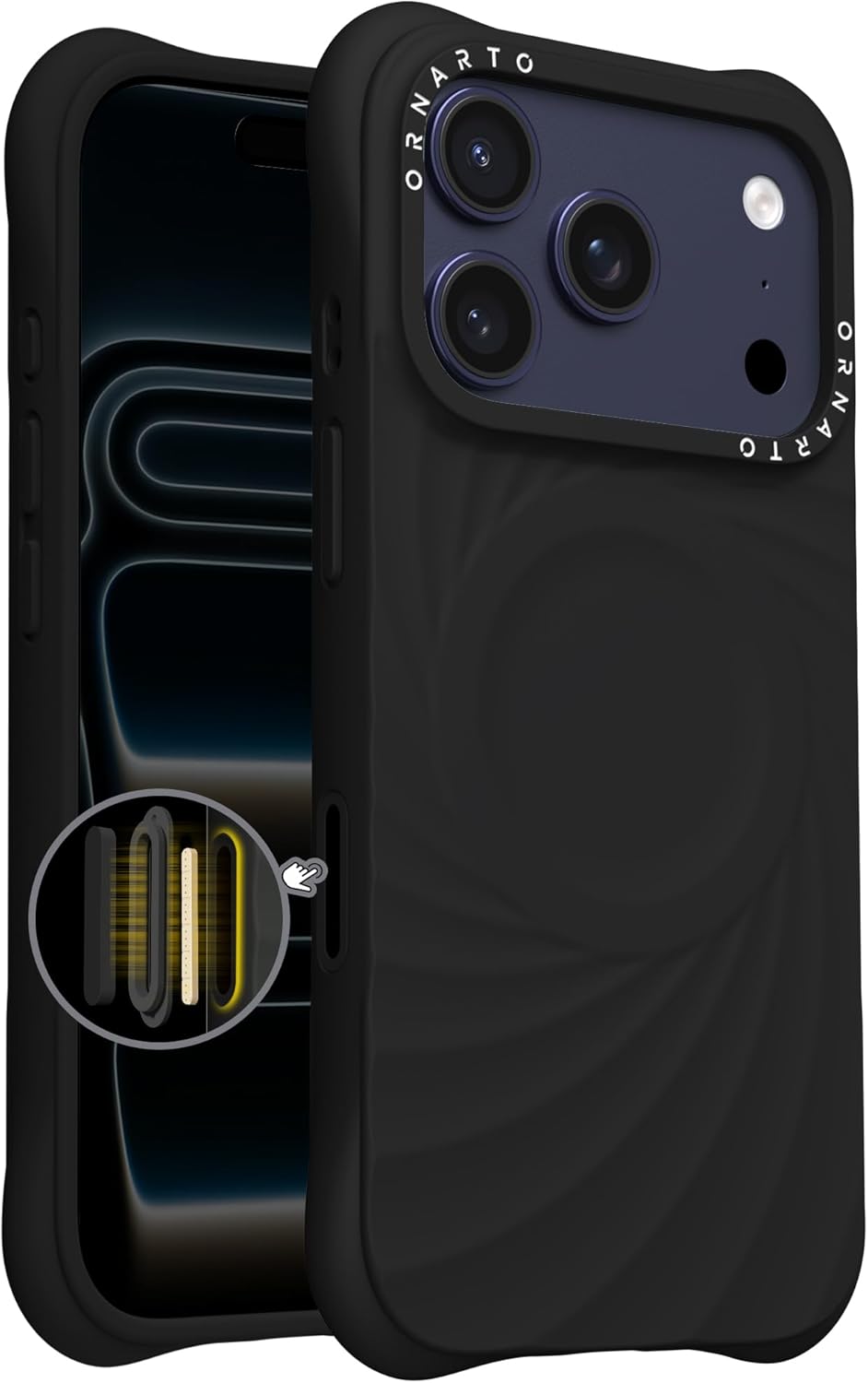ORNARTO Vortuxe iPhone 17 Pro Max Case with 2X MIL-STD Protection