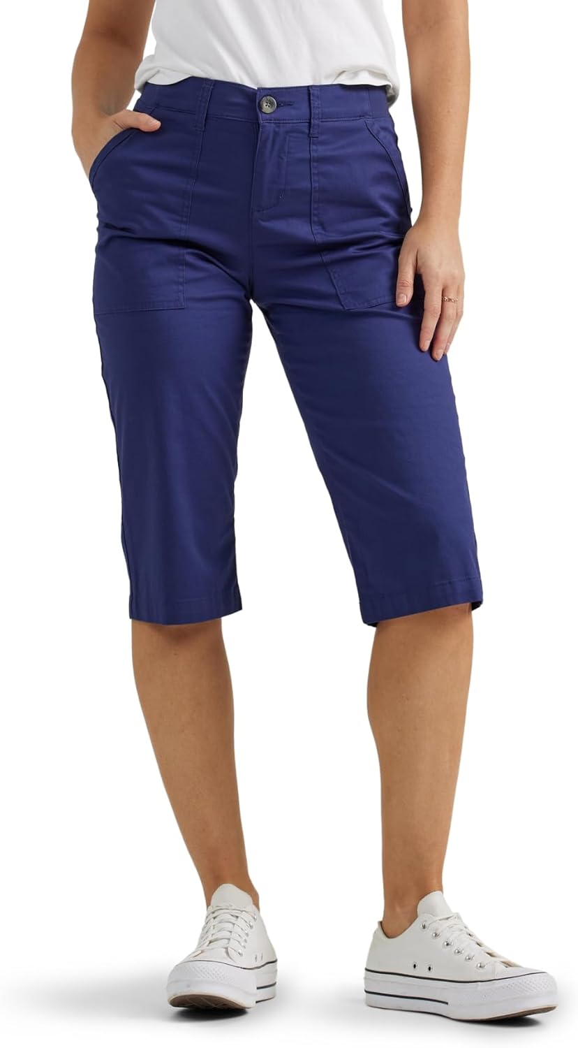 Lee Women's Ultra Lux Comfort Flex-to-Go Utility Capri Pants