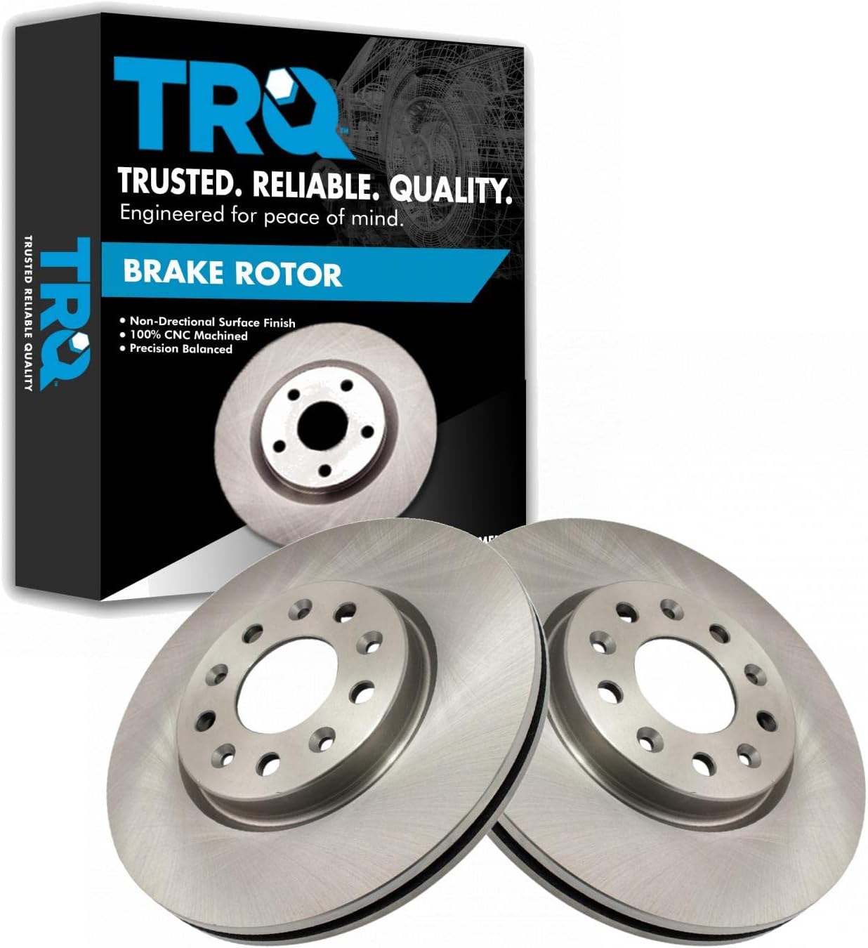 TRQ Front Disc Brake Rotor Kit for Buick Chevy GMC Vehicles