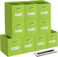 artsdi 11x11 Storage Cube Bins Set of 10 - Foldable Fabric Organizers