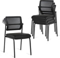 CLATINA Stacking Waiting Room Chairs 4PK - Ergonomic Mesh Guest Seats