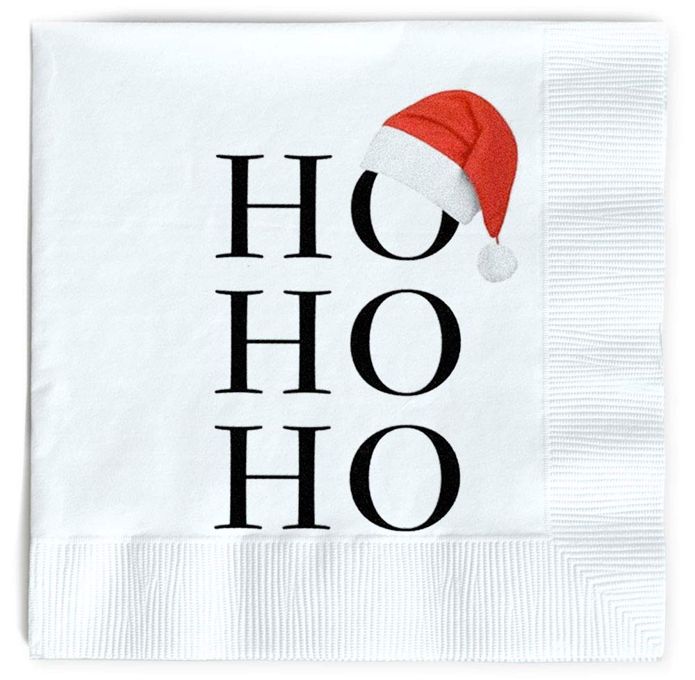 40-Pack OLYPHAN Santa Christmas Napkins: Fun & Disposable!