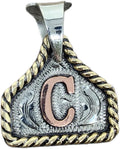 Custom Handmade Cow Tag Western Necklace with Copper Initial Pendant 5