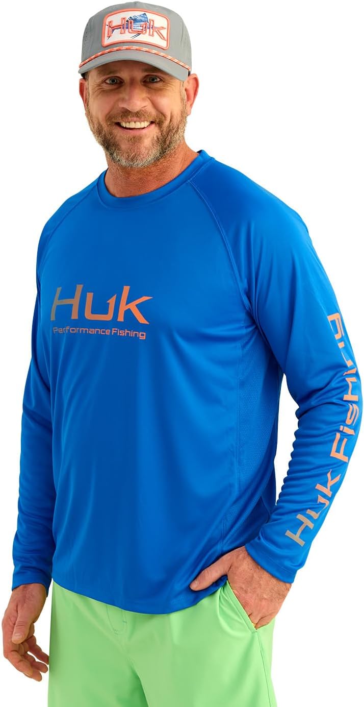 HUK Mens Pursuit Vented Long Sleeve Shirt for Fishing Comfort