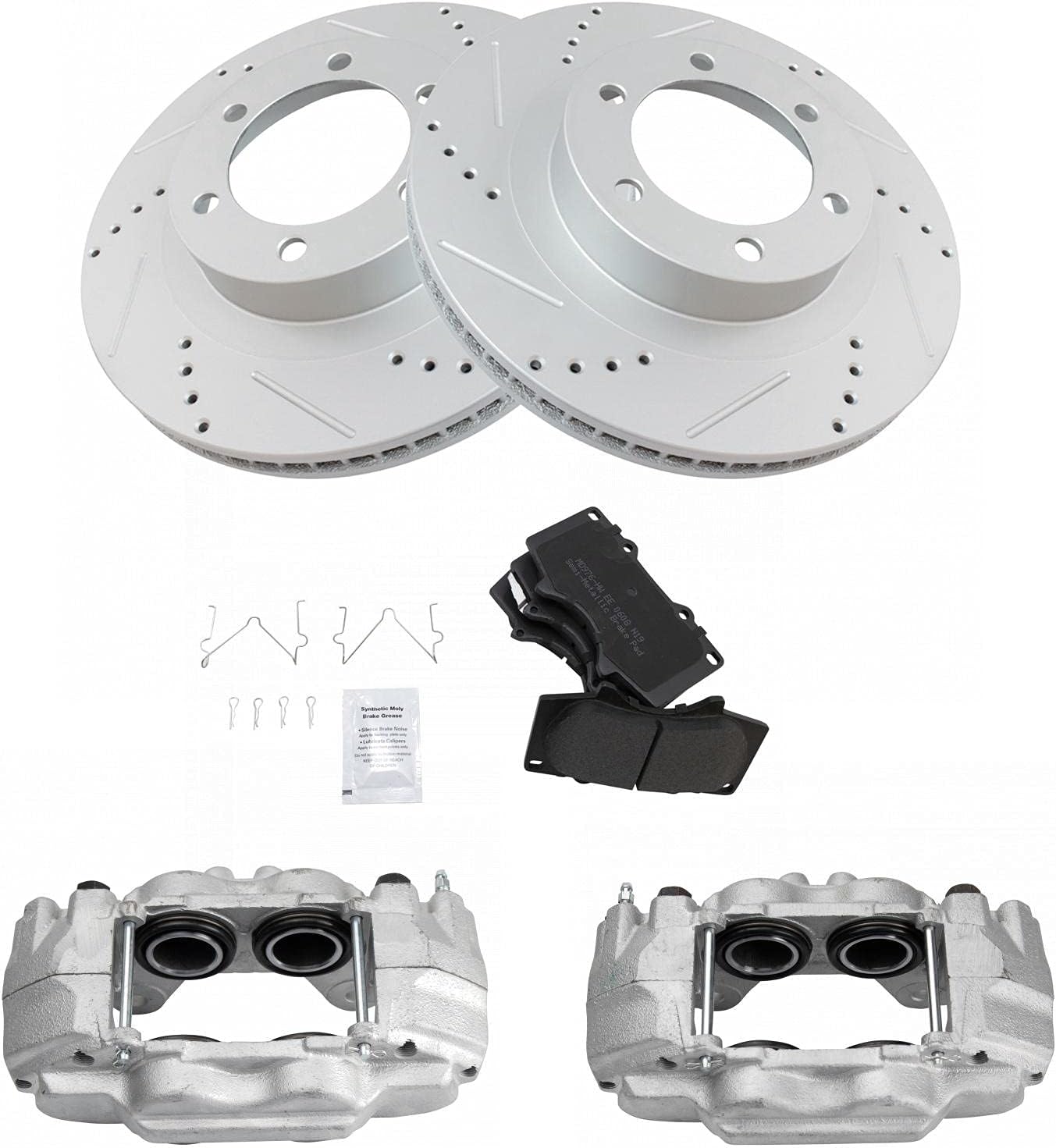 TRQ Front Performance Brake Pad & Rotor Kit for Lexus 4Runner