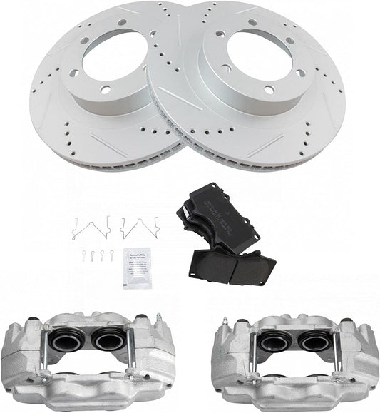 TRQ Front Performance Brake Pad & Rotor Kit for Lexus 4Runner