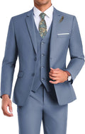 Men Suit 3 Pieces Slim Fit Two-Button Groomsmen Tuxedo - Modern Slim