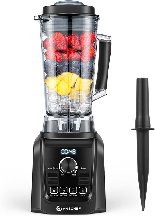 Powerful 1800W Smoothie Blender, Infinite Speed, 5 Functions!