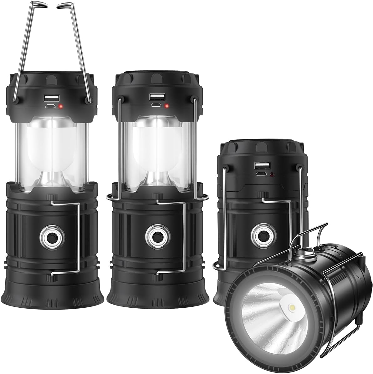 Portable Solar Lantern: USB Rechargeable, Emergency Light