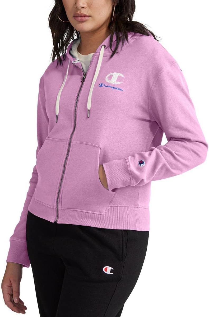 Champion Women's French Terry Hoodie, Script Detail