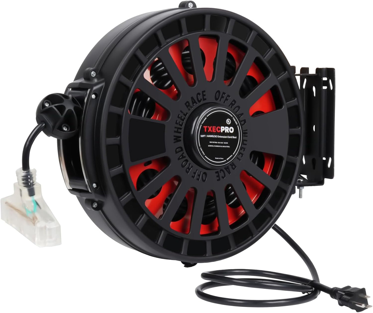 12 Gauge Retractable Extension Cord Reel for Garage and Shop
