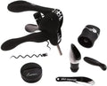 Rabbit 6-Piece Wine Opener Tool Kit, Black - Fast Cork Removal