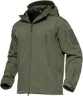 MAGCOMSEN Men's Tactical Softshell Jacket - Warm Waterproof Active