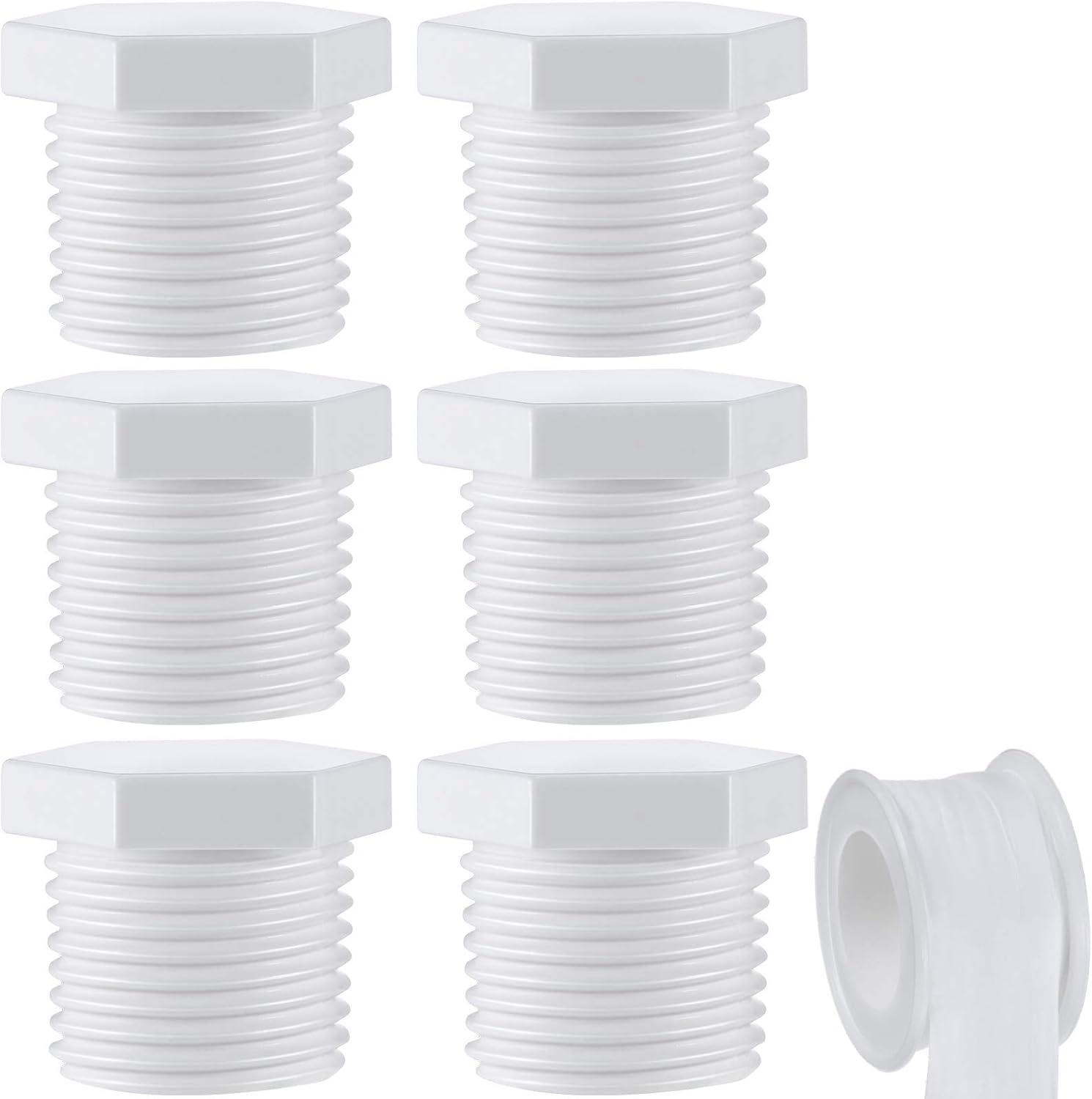 6-Piece RV Hot Water Heater Drain Plug Set - Easy Maintenance