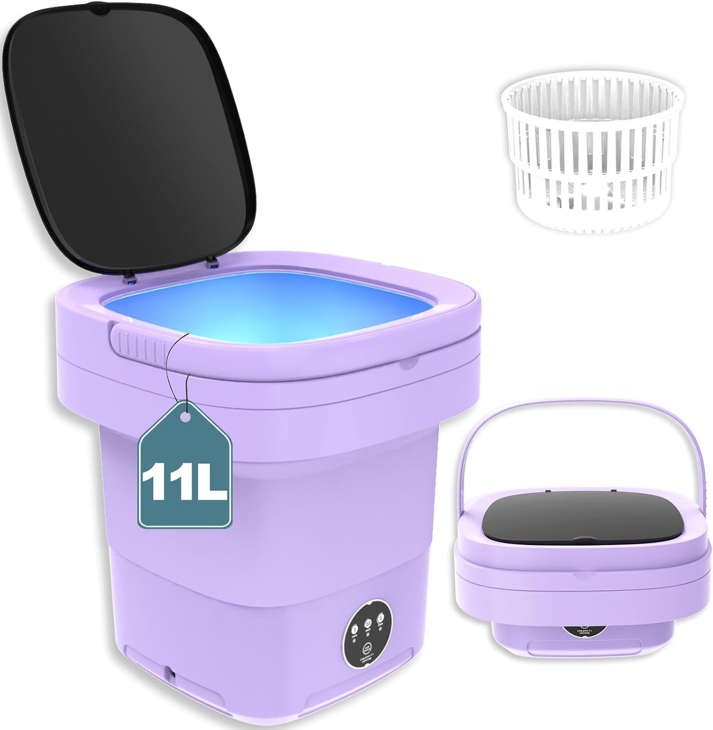 Portable Mini Washing Machine: 2-in-1 Compact Spin Dryer - 11L Capacity!