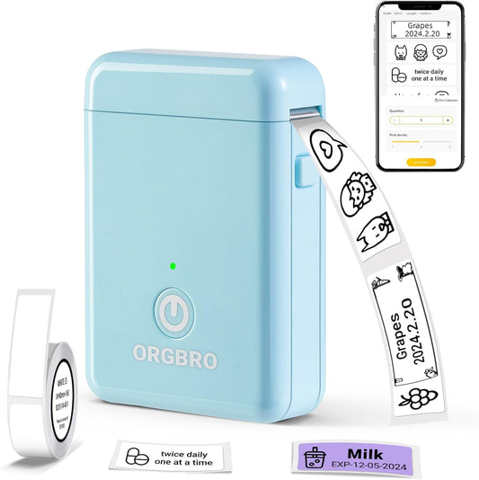 ORGBRO X1 Portable Label Printer: Waterproof, Wireless & Smart