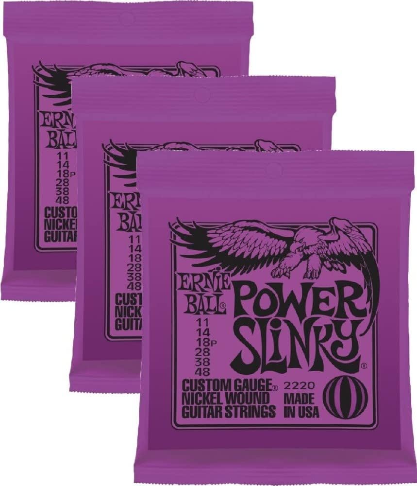 Ernie Ball Power Slinky Guitar Strings - 3 Pack - 35 characters