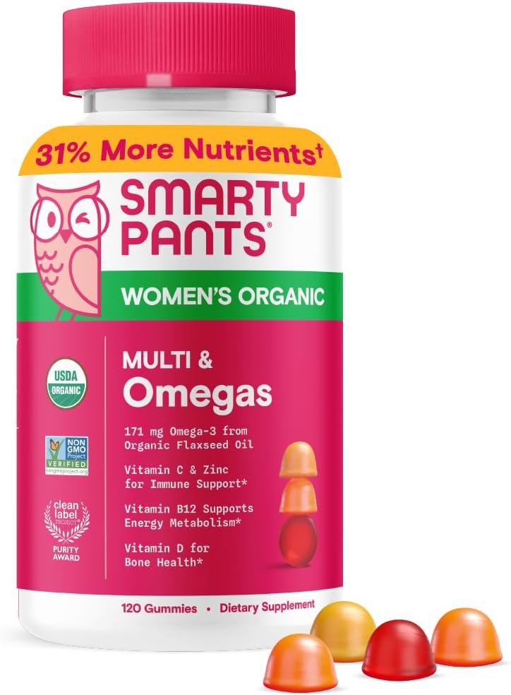 SmartyPants Organic Women's Multivitamin Gummies for Health