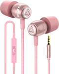 Clamor Wired Earbuds for Women and Small Ears - Pink Memory Foam