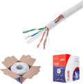 Cat6 1000ft UTP White Ethernet Cable - Bulk 23AWG Solid